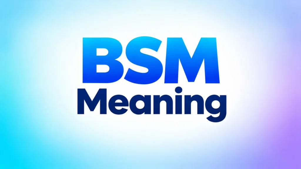 BSM Meaning: What Does BSM Stand For in Texting and Online?