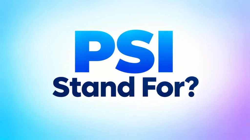 What Does PSI Stand For? Meanings, Uses, and Examples